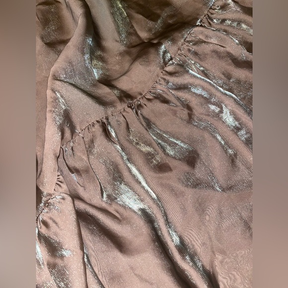 REFORMATION Adriana Midi Skirt NWT SIZE 8 CHAMPAGNE - Picture 8 of 9